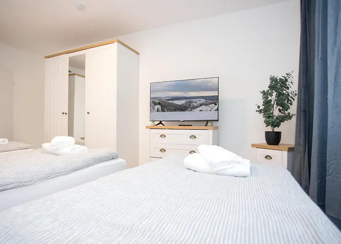 Deluxe For 5 - 2 Bedrooms - Free Private Parking - 5 Min To Slopes - Terrace Appartement Winterberg